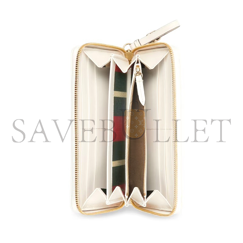 GUCCI GG EMBLEM ZIP AROUND WALLET 819122 (19*10*2.5cm)